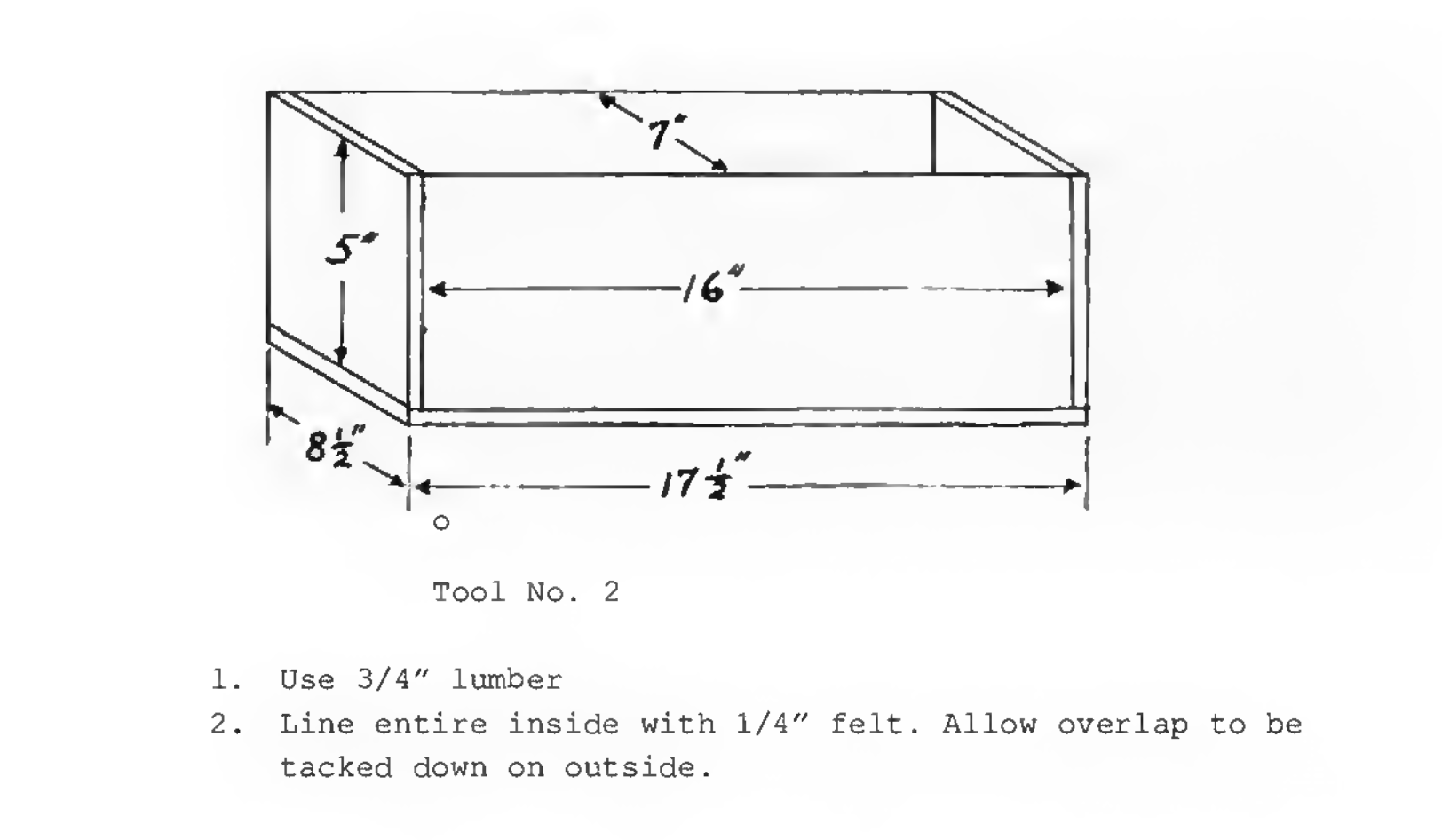 This picture shows a drawing from the Sunbeam T-20 service manual. Depicting a wood, felt lined box that the manual instructs you to build to aid in reassembly. 